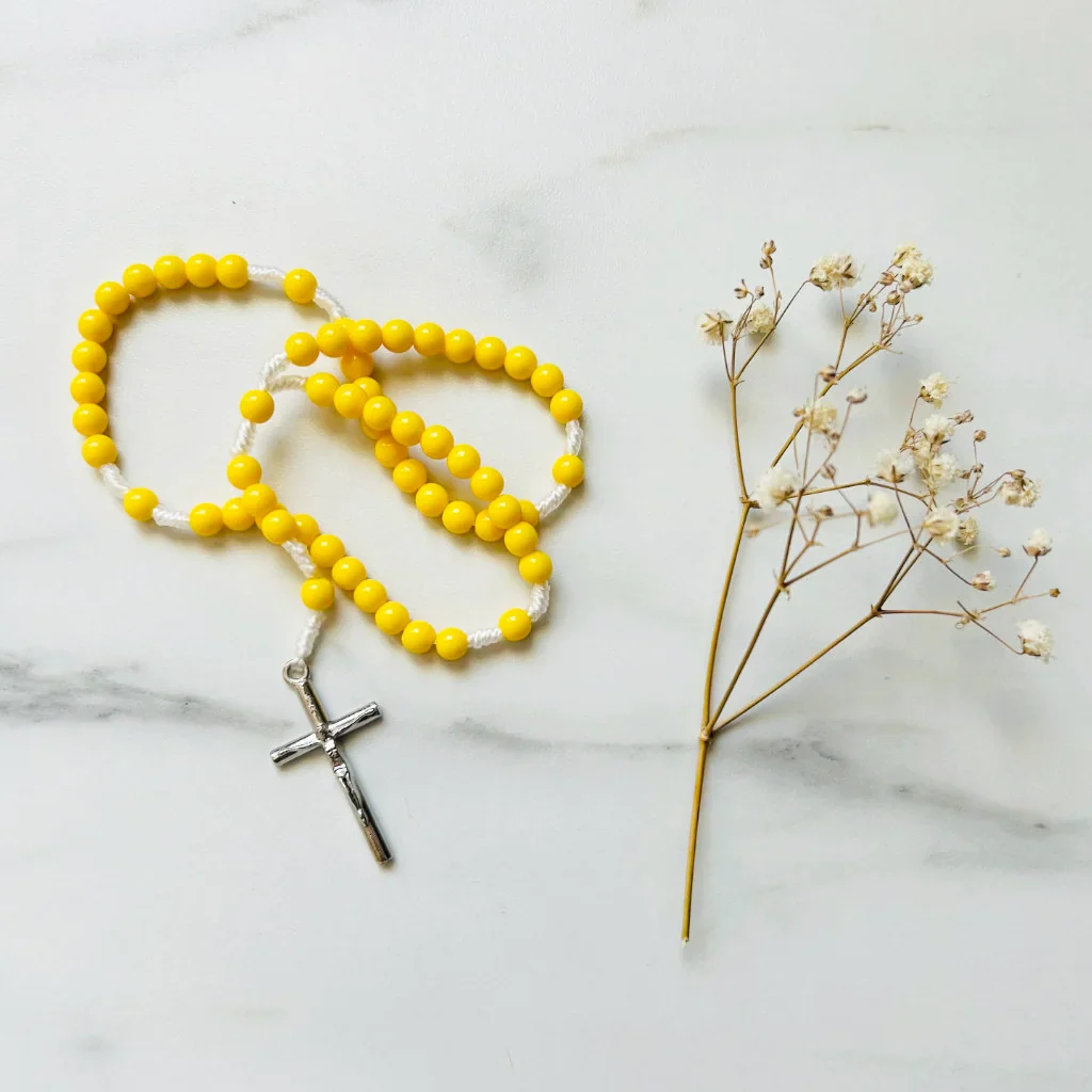 Petit chapelet jaune Vatican - Image 3